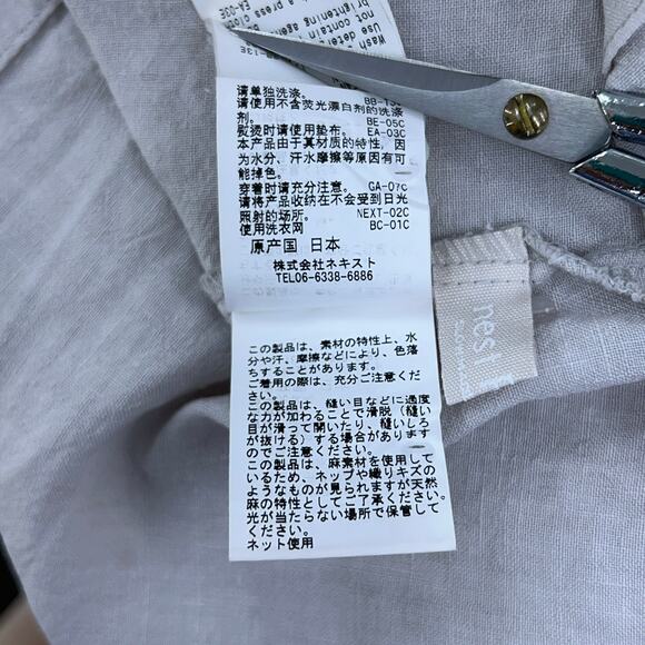 Nest Robe Womens Size OS One Size Blouse Button Up Band Collar Linen Ruched Cuff - Picture 13 of 16